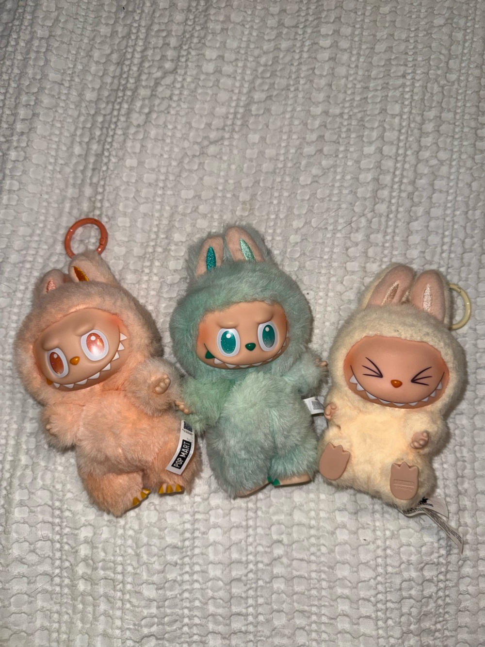 Pop Mart The Monsters Labubu Plush Pendant Keychain Lot of 3